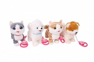 Peluche mascota con correa por mayor