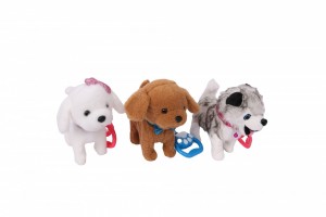 Peluche perro con correa por mayor